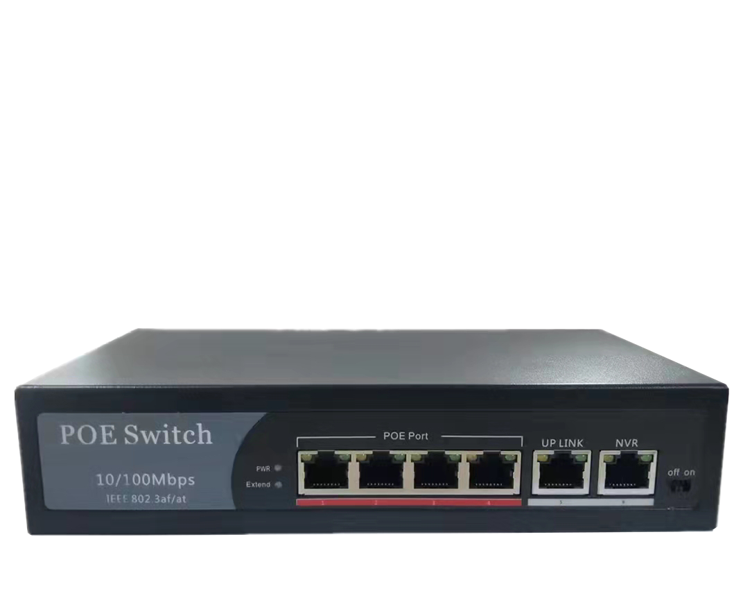 CW-PM-R6-Switch PoE da 100 Mbps con 4+2 porte
